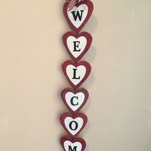 Valentine’s Day Welcome Sign 25” Long